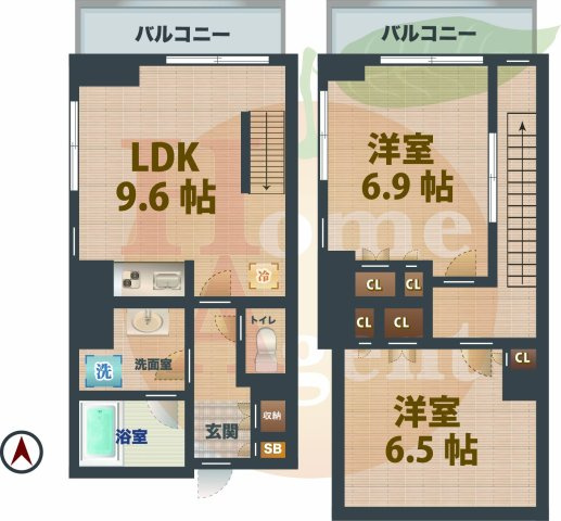 【間取り】 | レジディア中落合C棟 | 2LDKのお部屋です。