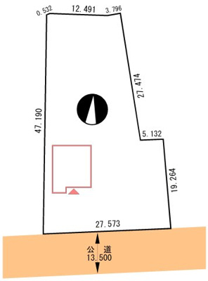 【区画図】 | 【商談中】釧路町昆布森1丁目25-1売家 | 土地面積なんとひろびろ1028.13㎡（311.00坪）！！
