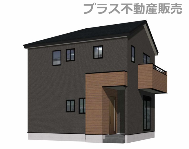【外観】 | 福岡市早良区小田部1丁目1期　1号棟（全1棟）【仲介手数料無料・0円】 | 完成イメージの外観パースです。