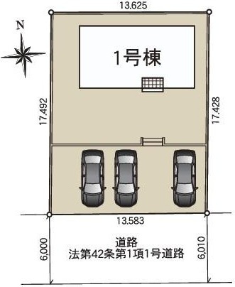 北茨城市中郷町日棚　第1　新築戸建ての区画図|区画図です♪