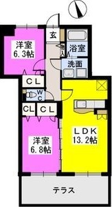 フローリッシュⅢの間取り|使い勝手の良い間取りです♪