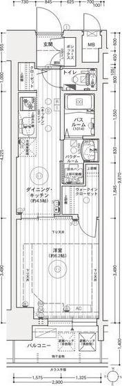 エステムコート名古屋ライブゲートの間取り