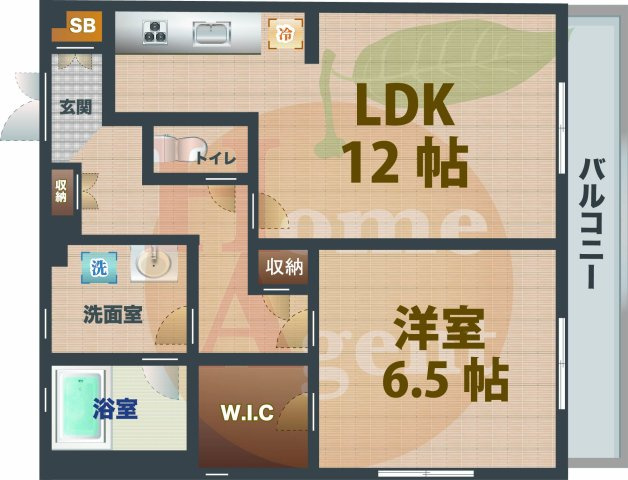 【間取り】 | ドゥ・ミル・レジデンス | 1LDKのお部屋です。