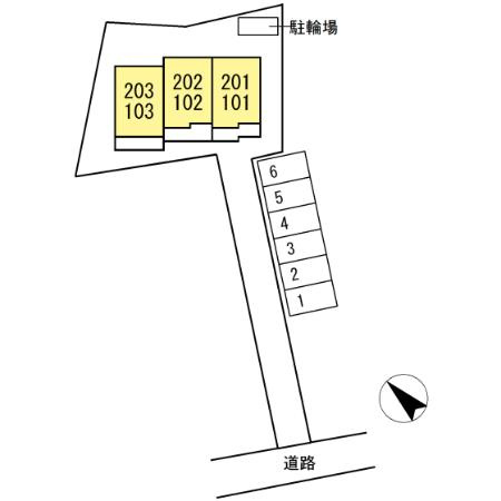 (仮称)亀井野246メゾンの区画図