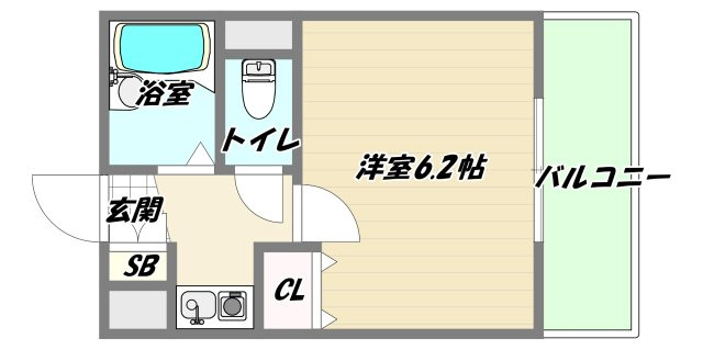 大阪市淀川区宮原２丁目の賃貸マンションの間取り