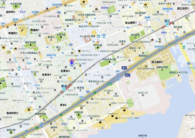 ワコーレプラザ青木の地図