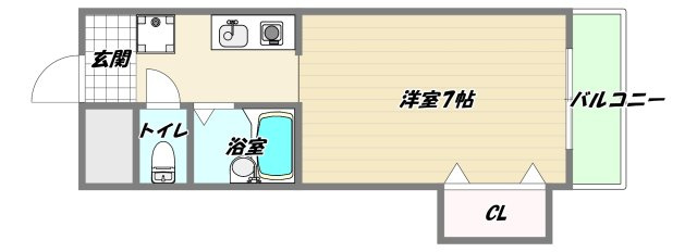 大阪市淀川区西三国４丁目の賃貸マンションの間取り