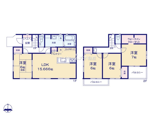 【間取り】 | 一宮市小信中島字中平18-5『仲介料無料』新築戸建て | 1号棟
