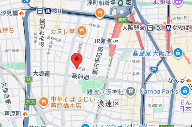 グランディールＮＡＭＢＡの地図