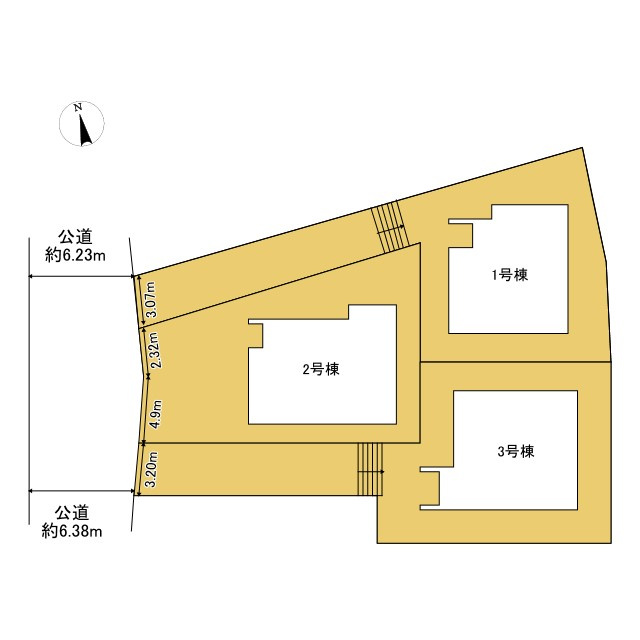 京都市左京区修学院室町　新築一戸建　3号棟の間取り