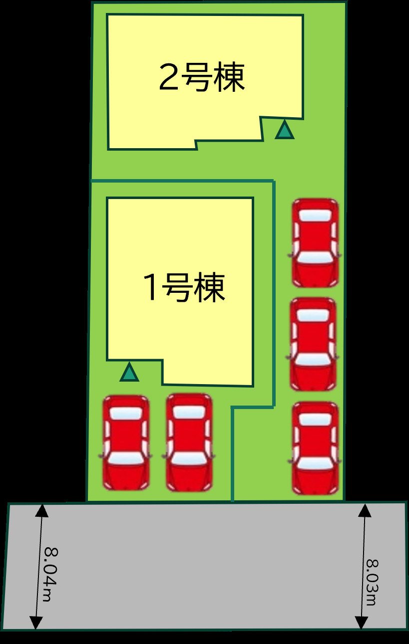 八幡西区穴生1丁目1期の区画図