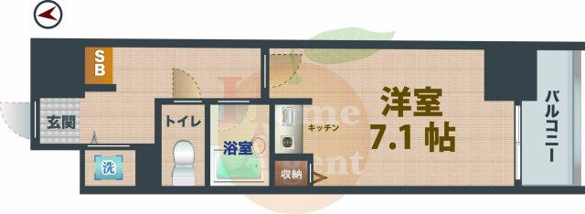 【間取り】 | 藤和シティスクエア練馬 | 1Rのお部屋です。