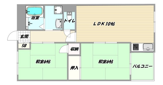 大阪市淀川区西宮原１丁目の賃貸マンションの間取り