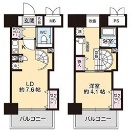 エステムコート心斎橋アルテールの間取り
