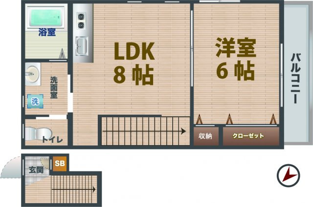 【間取り】 | ワイズ | 1LDKのお部屋です。