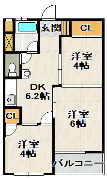 宝塚第5コーポラスの間取り