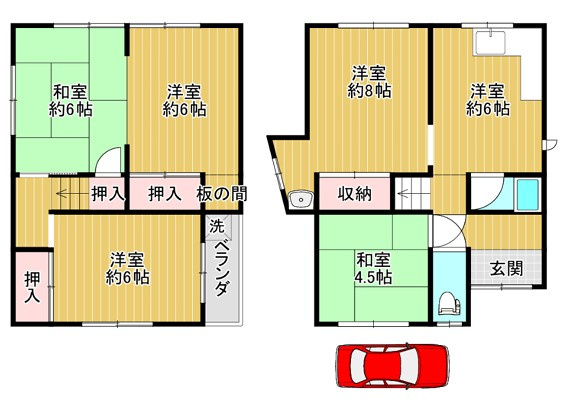 【間取り】 | 深井沢町戸建貸家