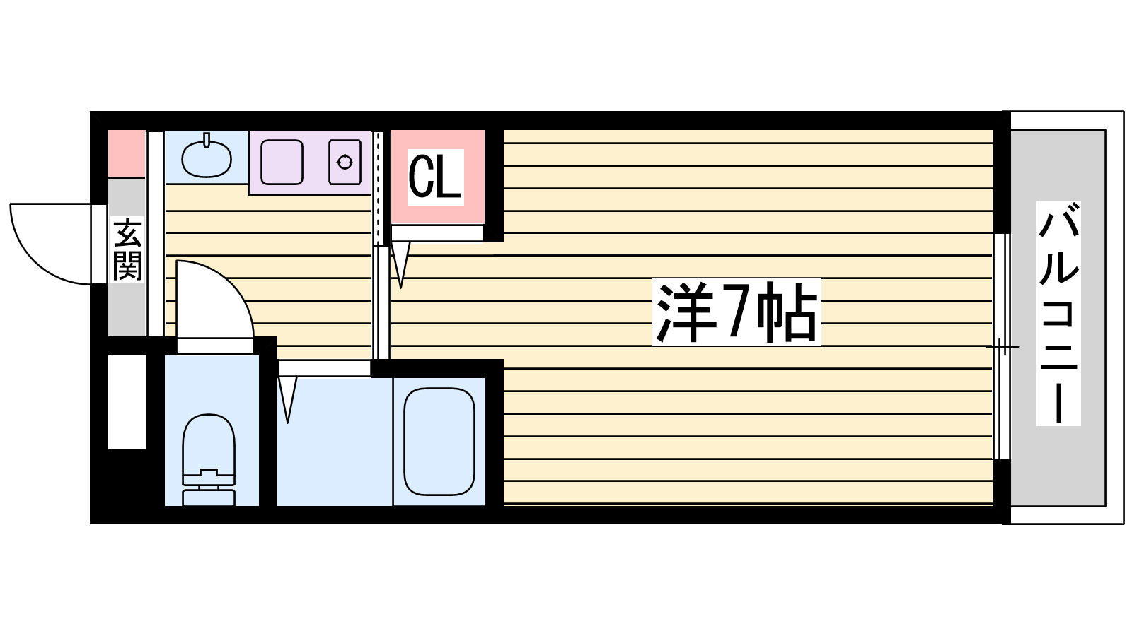 YKハイツ中崎Ⅱの間取り