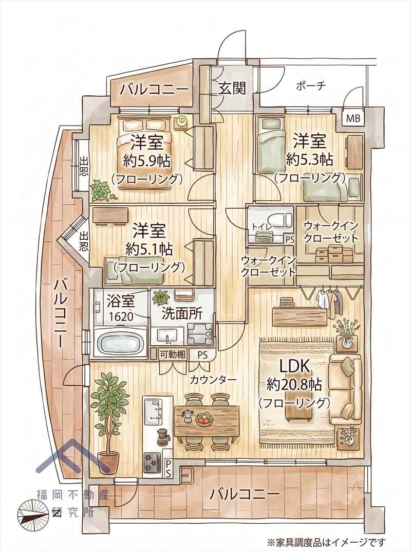 パレスト藤崎南の間取り