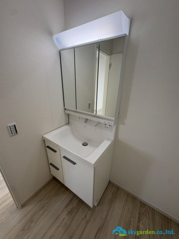 藤沢市長後3期　新築戸建　全3棟3号棟の独立洗面台