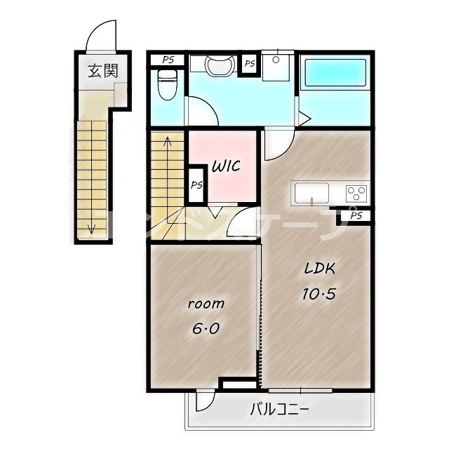 Σresidence歌川町　A棟の間取り|高崎、前橋のお部屋探しはエンドスケープまで！お客様の理想お聞かせ下さい♪