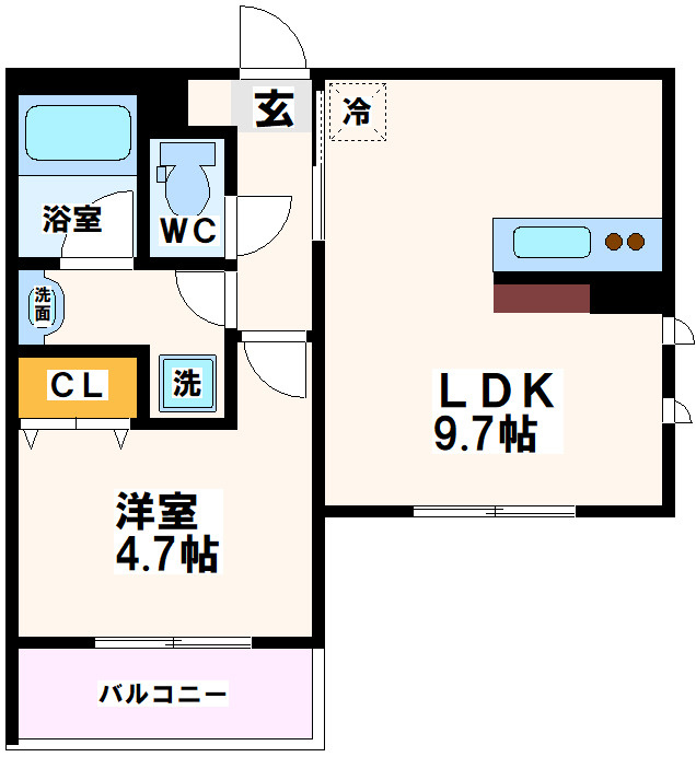 世田谷区祖師谷６丁目の賃貸マンションの間取り