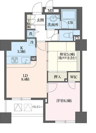 横浜市神奈川区金港町の賃貸マンションの間取り