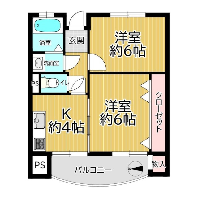 ヴィラ岡崎の間取り