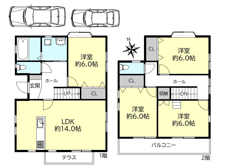 明石市大久保町大窪戸建の間取り