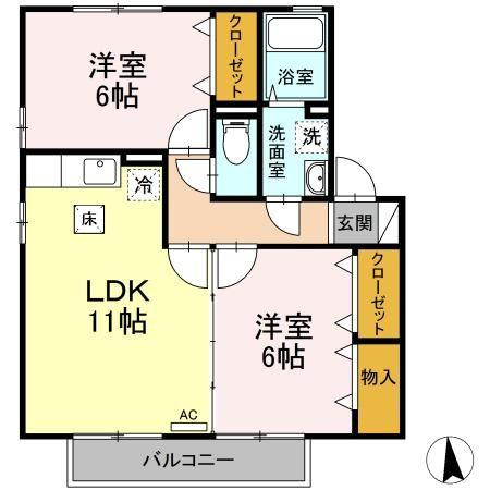 コンフォート78　A棟の間取り