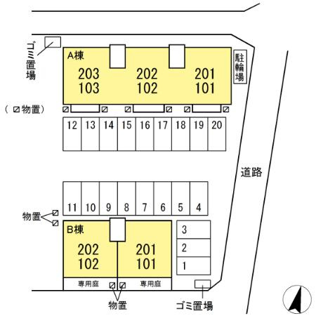 コンフォート78　A棟の区画図
