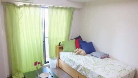 ドミール西船橋の居間・リビング|防犯カメラ付きです。
