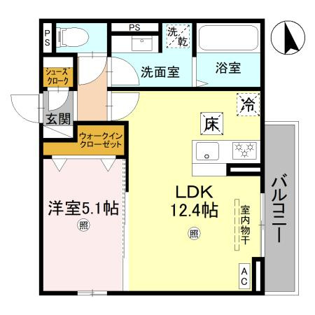 D's北条口の間取り