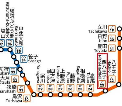 【地図】 | 横川町中古戸建 | 八王子駅と高尾駅の間なので交通の便は非常にいいです。バス便も多く交通も便利。川も近くにあり休日をゆっくり過ごすことができます。隣駅が八王子なのでショッピングも便利です。