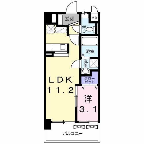 グローヴガーデンEの間取り|使いやすい間取りです。