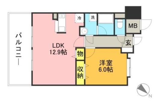 キルンズ博多駅南の間取り|使いやすい間取りです。