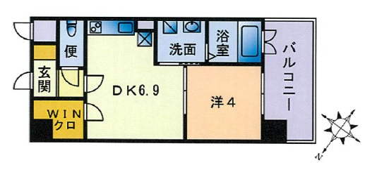 カーサエンペサールの間取り|使いやすい間取りです。