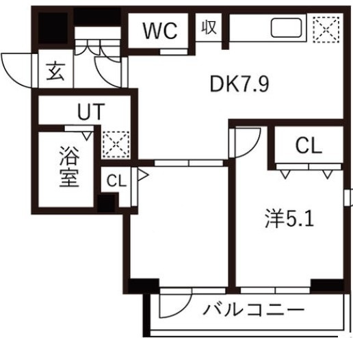 スカイコートパレス蒲田Ⅱの間取り|間取りです。