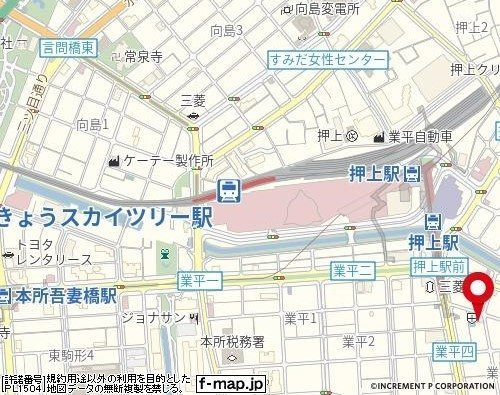 Rising place 押上三番館の地図
