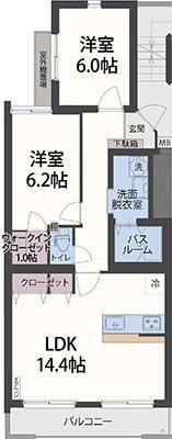 アンソレイエ祇園原の間取り