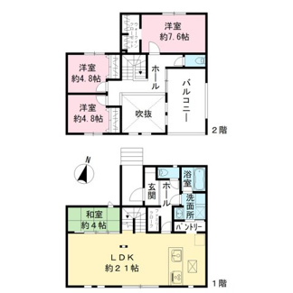 【間取り】 | つくば市陣場中古戸建