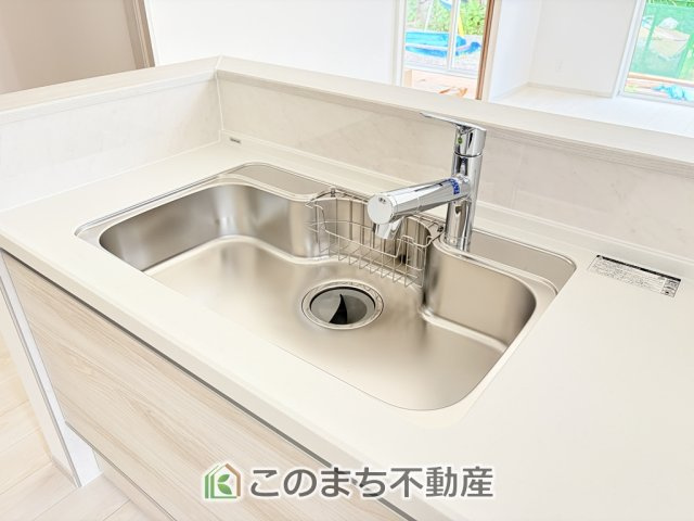 いろどりアイタウン矢板市鹿島町のキッチン|大きなシンクございます。