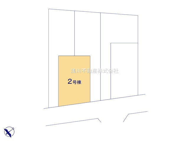 八王子市　緑町　新築一戸建ての区画図|～全5棟の新しいコミュニティが誕生　南東5ｍ道路に面している整形地～