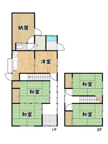 朝来市生野町口銀谷/中古戸建の間取り