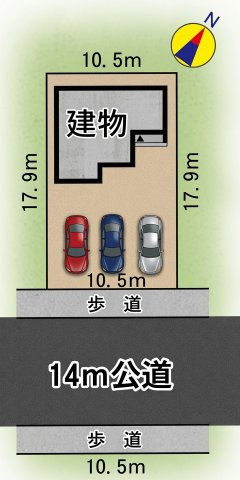稲敷郡阿見町よしわら2丁目　中古戸建の区画図