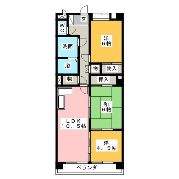 レジデンスエーワンの間取り