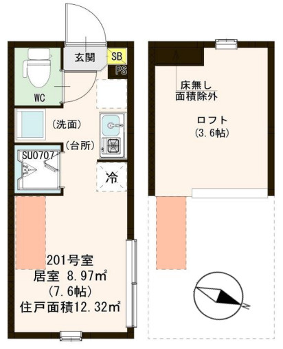USTAR ESTATE東十条の間取り