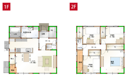 ☆選べる家具プレゼント☆古三津　新築戸建の間取り