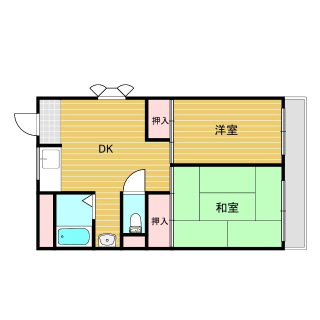 三番グリーンハイツの間取り