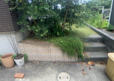 【庭】 | 寺田町中古戸建 | 庭があることでガーデニングや家庭菜園はもちろん、こどもの遊び場やペットを放して遊ぶことができます。また、家の周囲に余裕があるということです。隣地との間があれば、十分な日当たりと、風通しが確保できます。